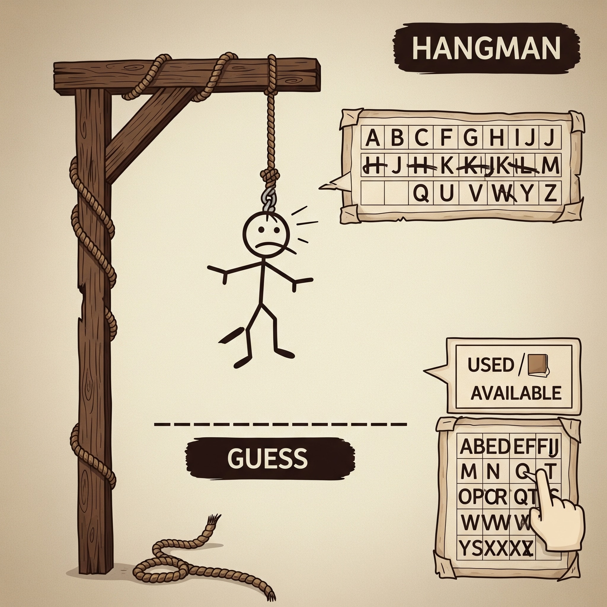 Skjermbilde av Hangman spill